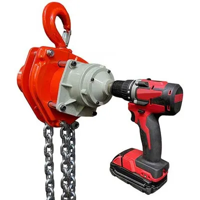 Utility drill driven hoist